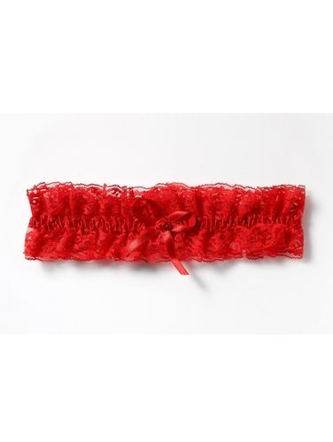 Poirier Braut Strumpfband Farbe rot