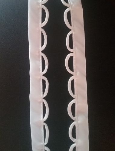 TAFT Brautkleid Schlingenband Schlaufen f. Schnürung ivory
