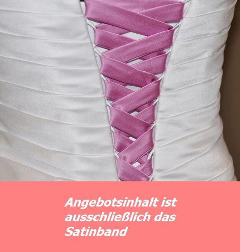 Satin Band für Brautkleid Rückenschnürung pink